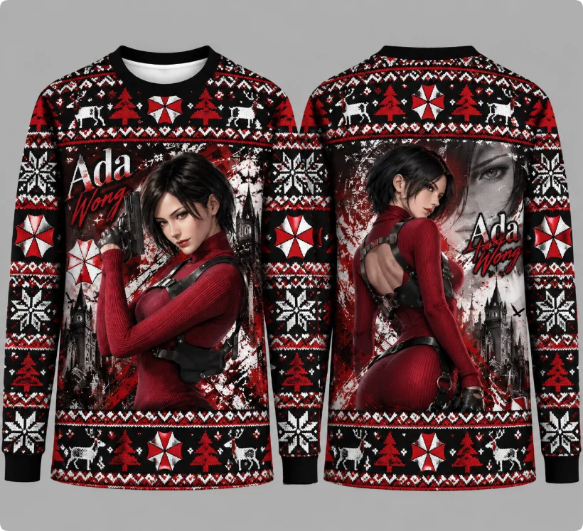 Bluza z nadrukiem postaci z gr – Party Games For Christmas recenzja i cena