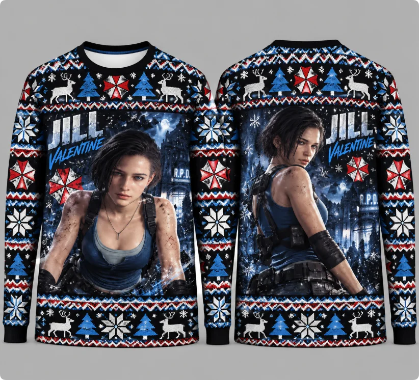Bluza z nadrukiem postaci z gr – Party Games For Christmas recenzja i cena
